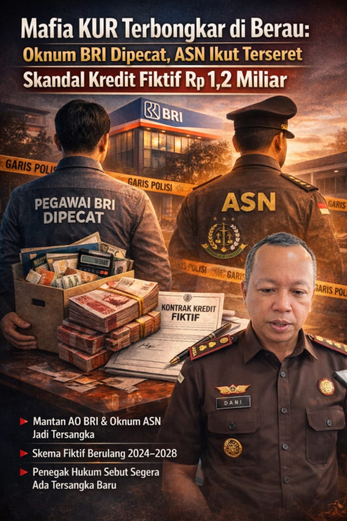 Mafia KUR Terbongkar di Berau: Oknum BRI Dipecat, ASN Ikut Terseret Skandal Kredit Fiktif Rp 1,2 Miliar