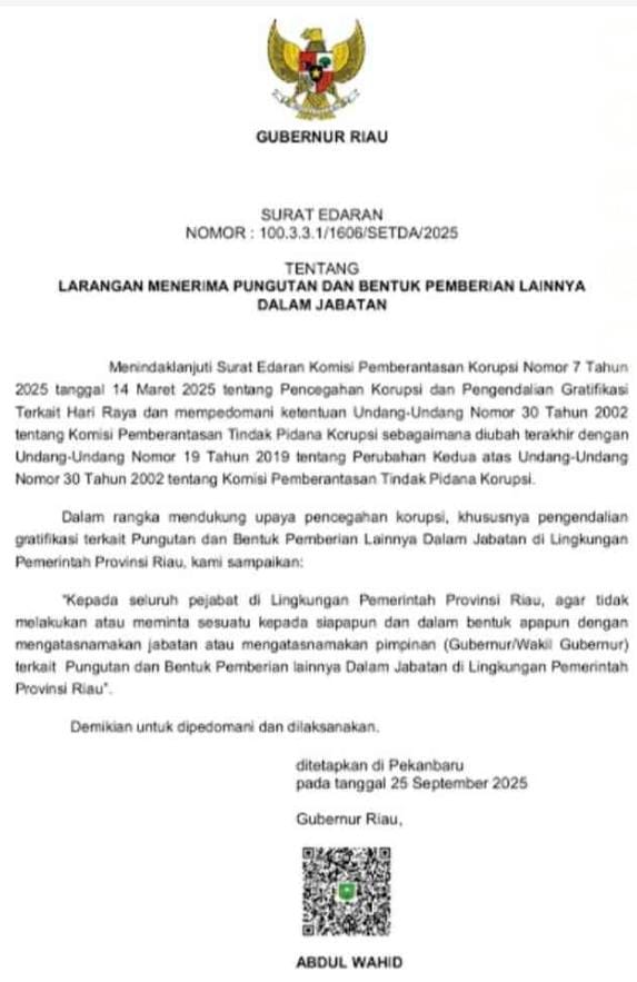 Dokumen Anti-Korupsi Dibalas Status Tersangka: Ada Apa dengan Penetapan Abdul Wahid?