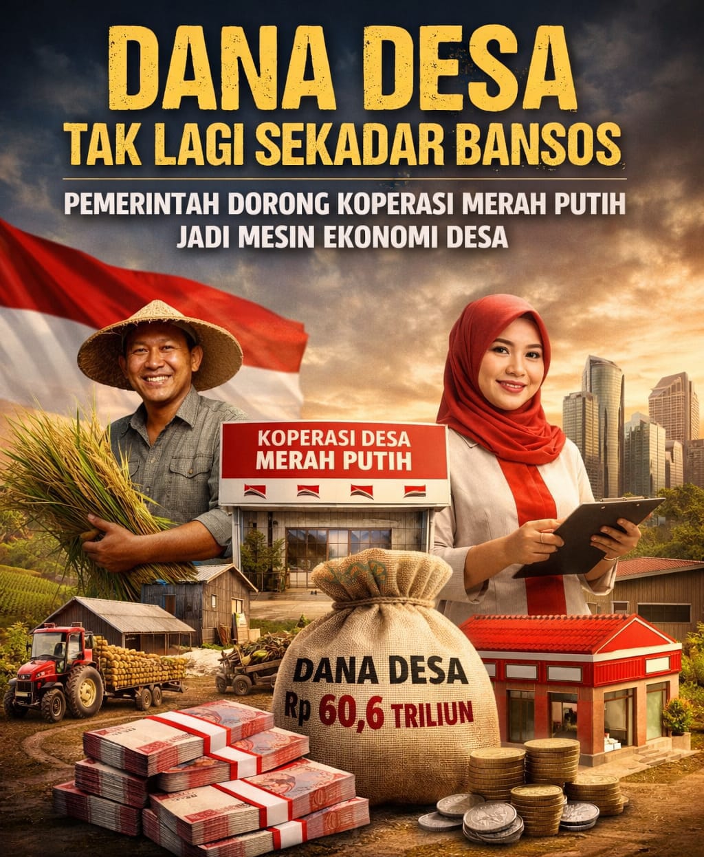 Dana Desa Tak Lagi Sekadar Bansos: Pemerintah Dorong Koperasi Merah Putih Jadi Mesin Ekonomi Desa