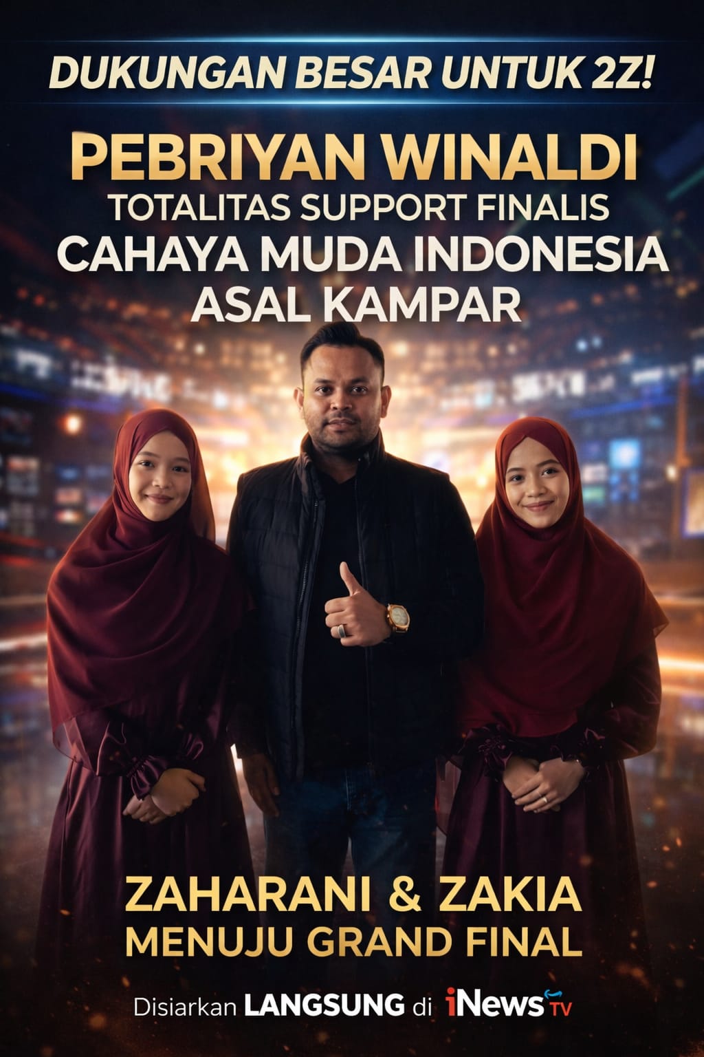 Dukungan Besar untuk 2Z! Pebriyan Winaldi Totalitas Support Finalis Cahaya Muda Indonesia Asal Kampar