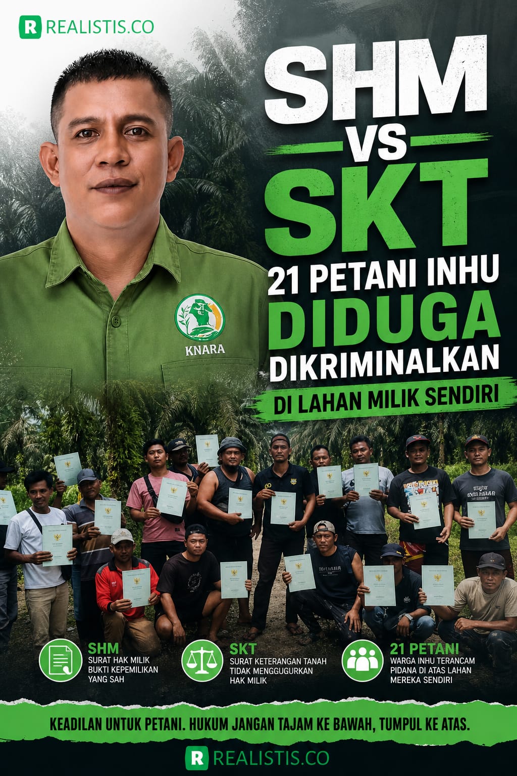 SHM vs SKT: 21 Petani Inhu Diduga Dikriminalkan di Lahan Milik Sendiri